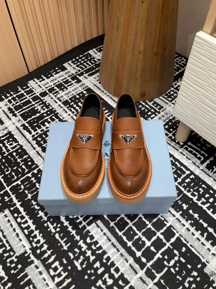 hype Prada Leather Shoes