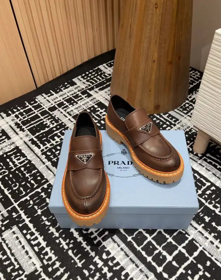 hype Prada Leather Shoes