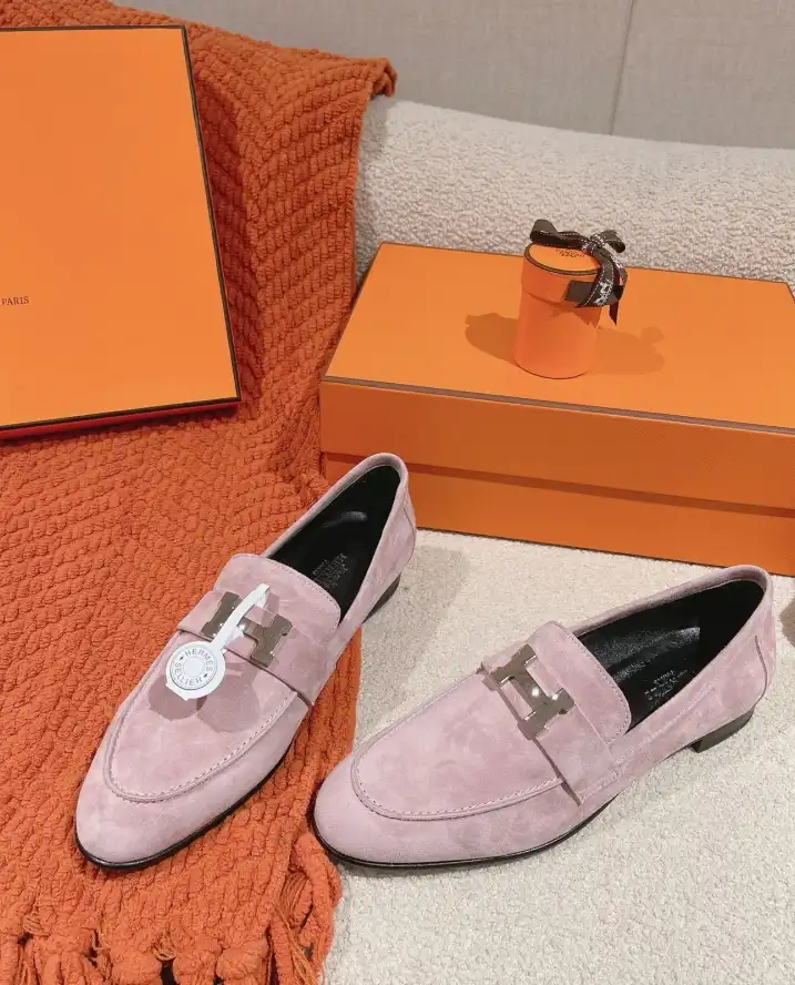 hype Hermes Leather Shoes