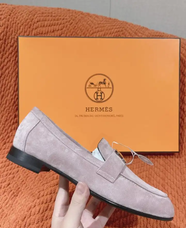 hype Hermes Leather Shoes