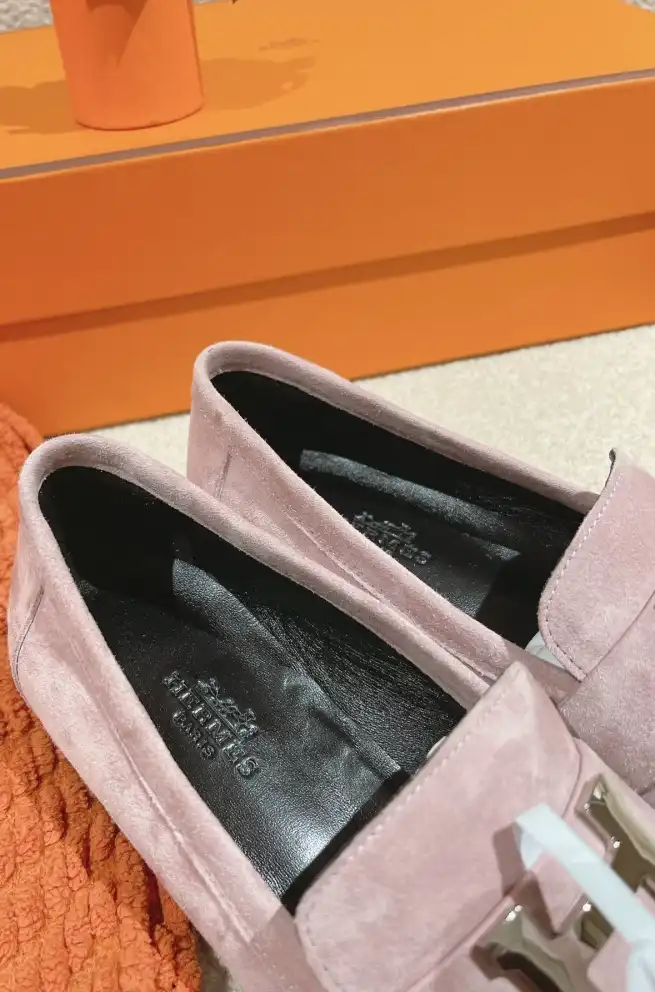 hype Hermes Leather Shoes