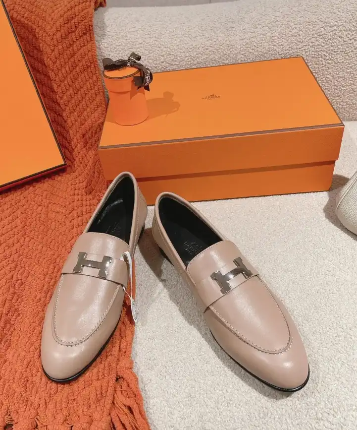 hype Hermes Leather Shoes