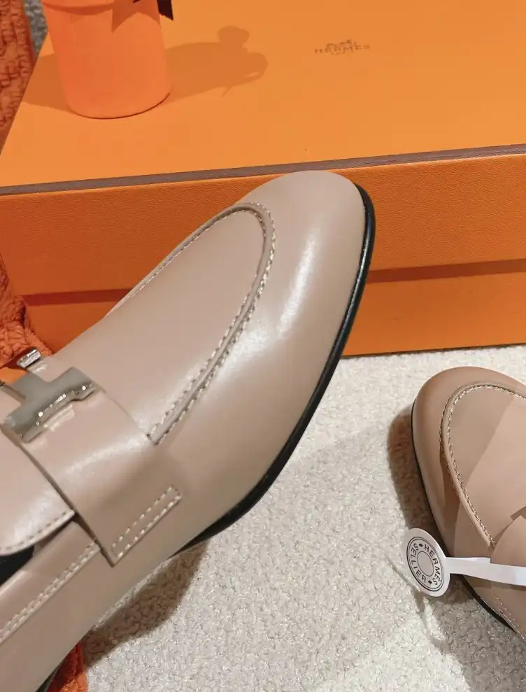 hype Hermes Leather Shoes