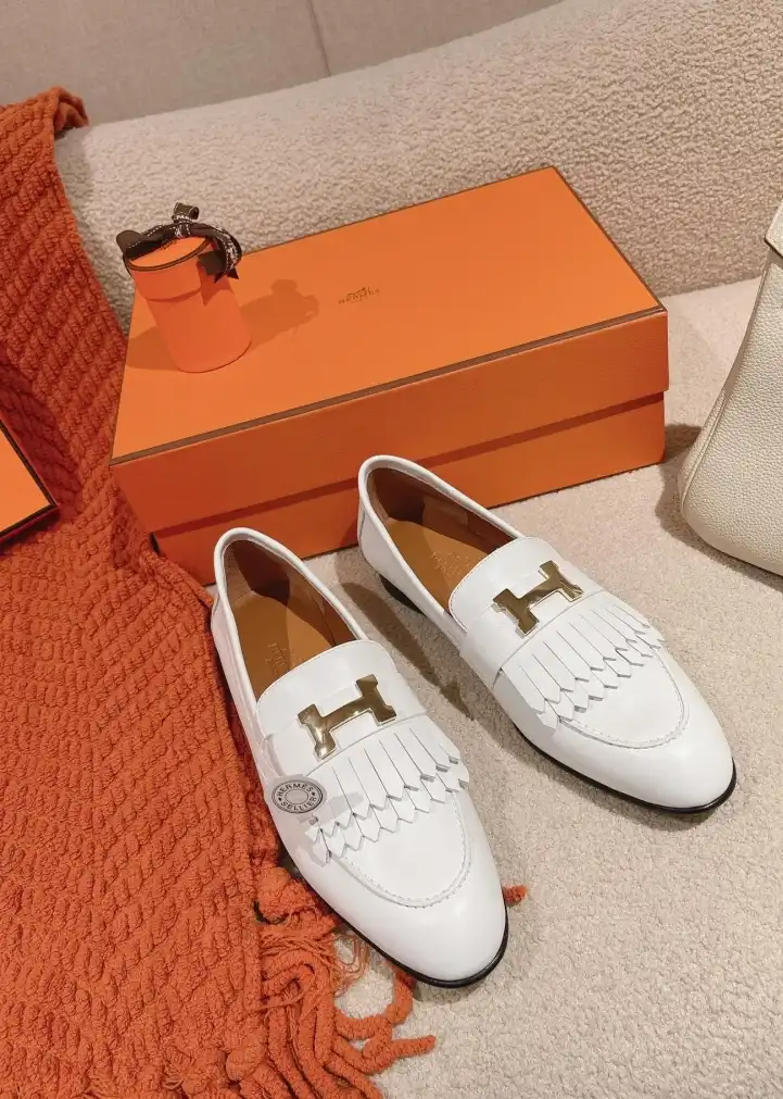 hype Hermes Leather Shoes