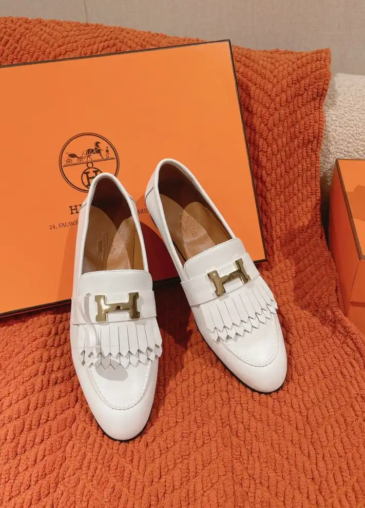 hype Hermes Leather Shoes