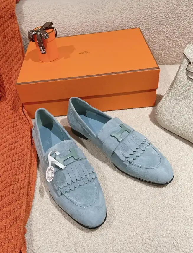 hype Hermes Leather Shoes