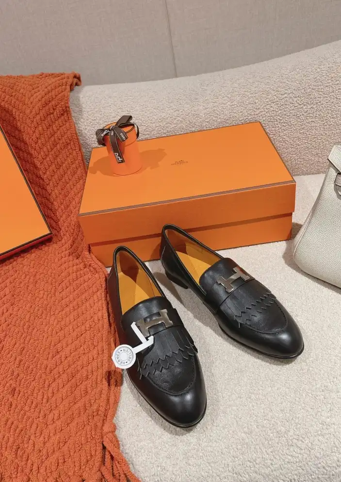 hype Hermes Leather Shoes