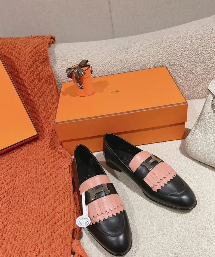 hype Hermes Leather Shoes