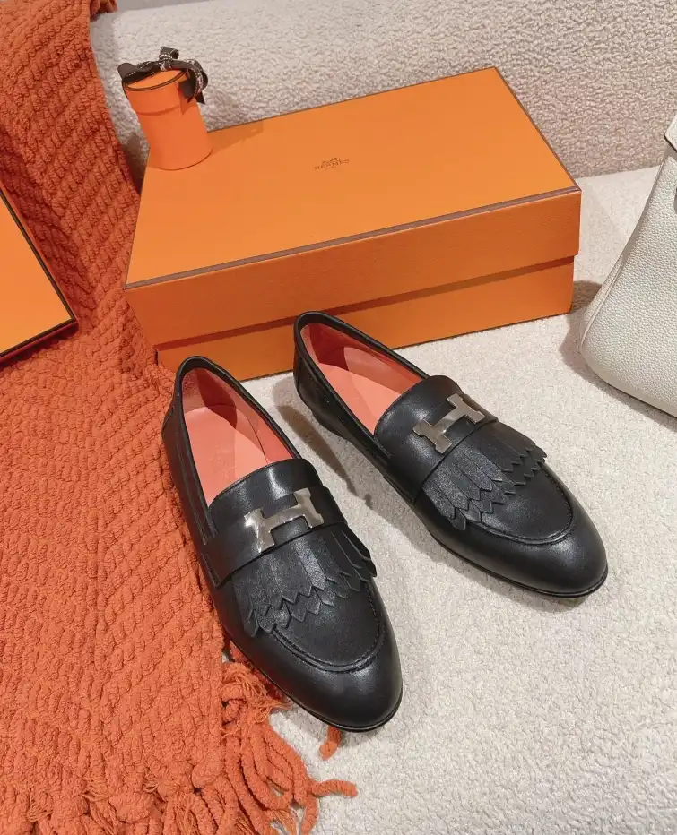 hype Hermes Leather Shoes