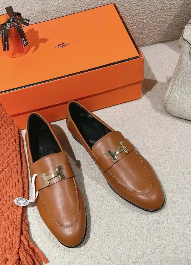 hype Hermes Leather Shoes