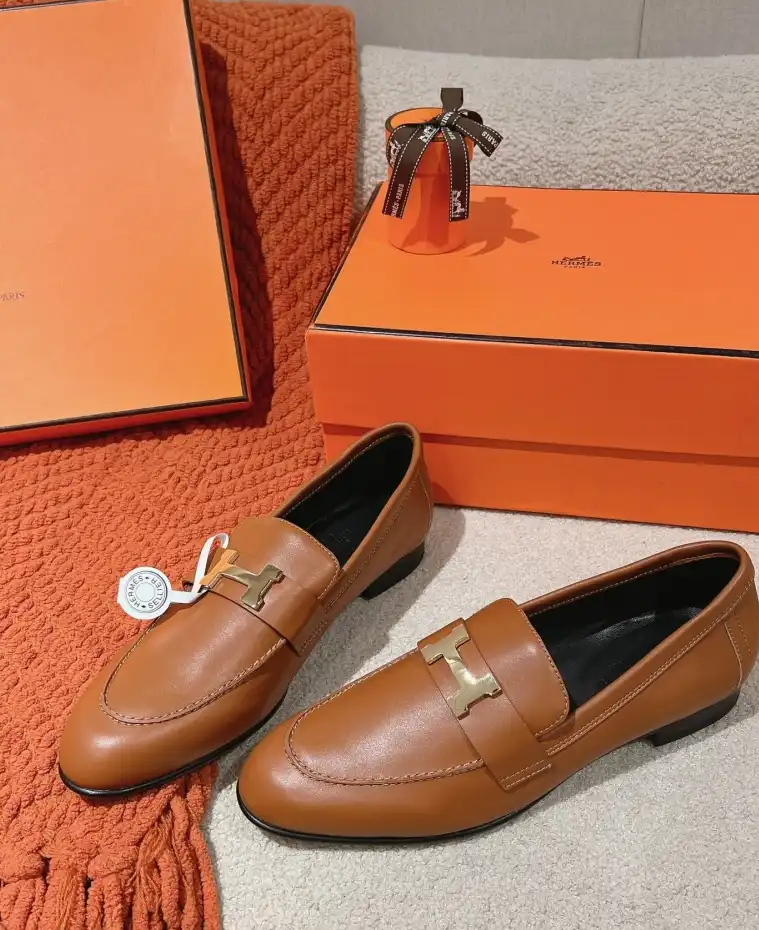 hype Hermes Leather Shoes