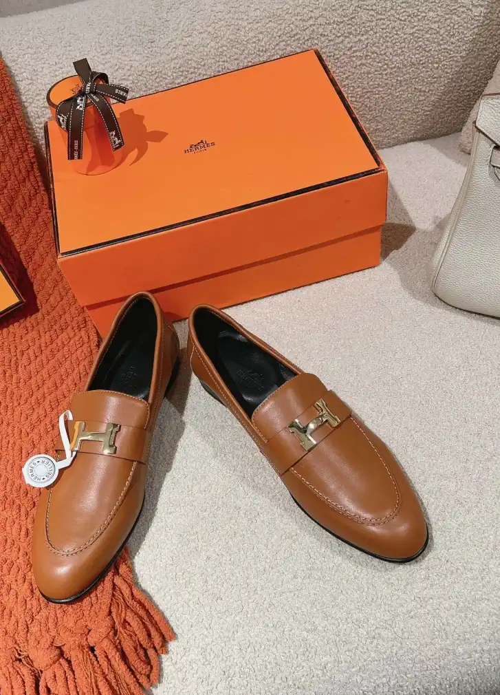 hype Hermes Leather Shoes