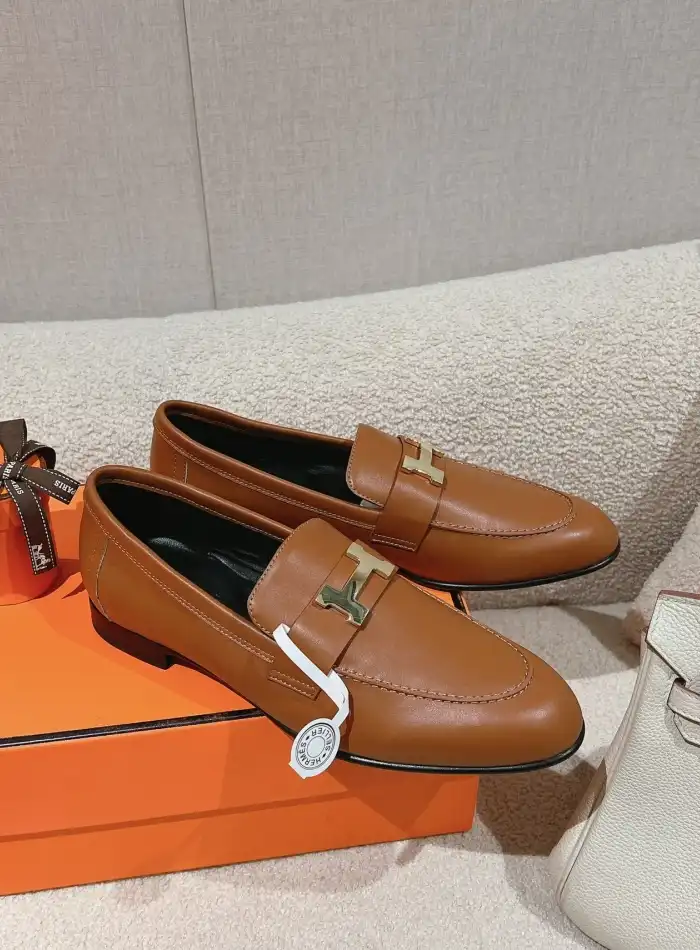 hype Hermes Leather Shoes