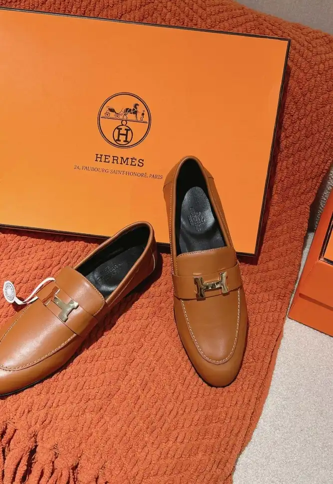 hype Hermes Leather Shoes