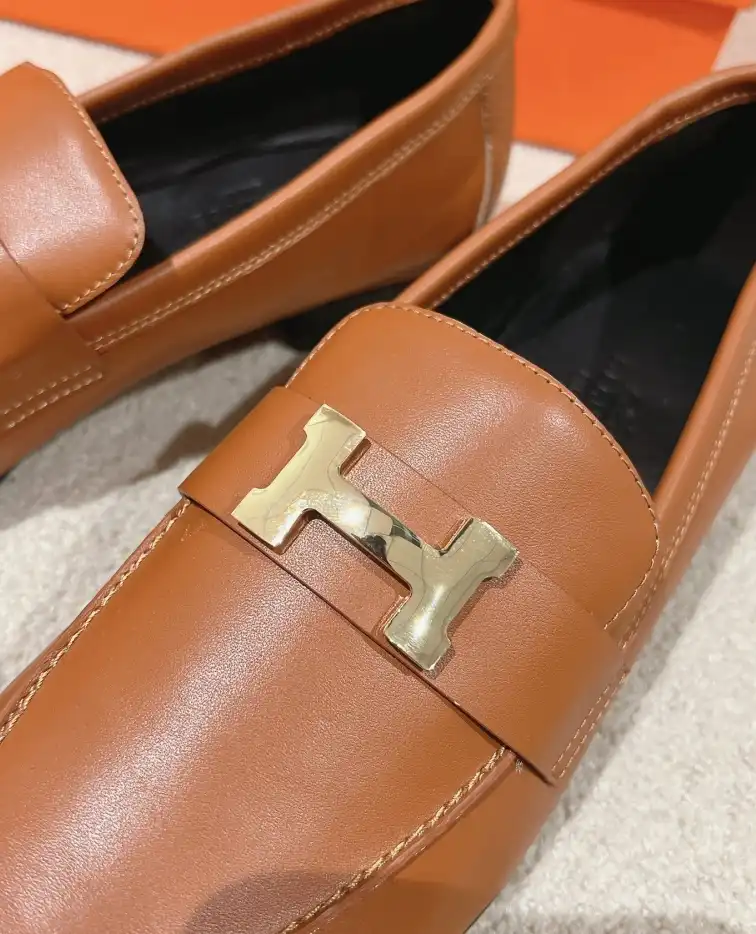 hype Hermes Leather Shoes