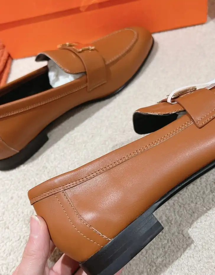 hype Hermes Leather Shoes