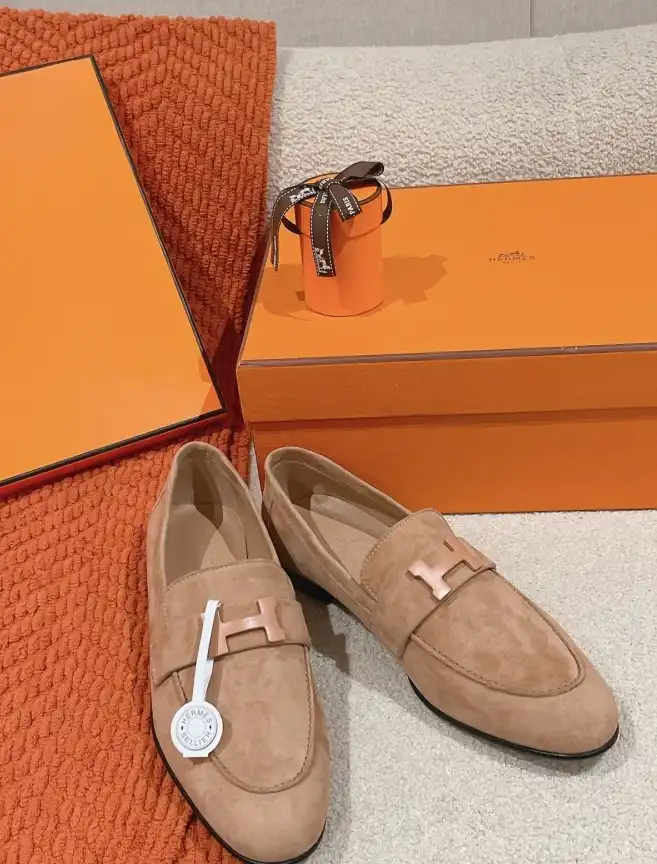 hype Hermes Leather Shoes