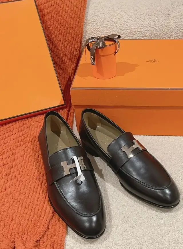 hype Hermes Leather Shoes