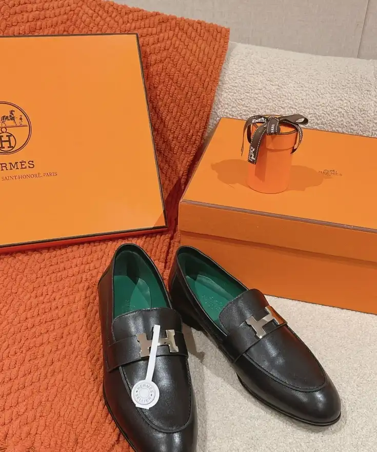 hype Hermes Leather Shoes