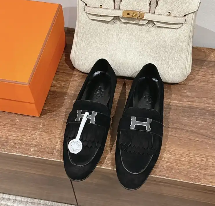 hype Hermes Leather Shoes