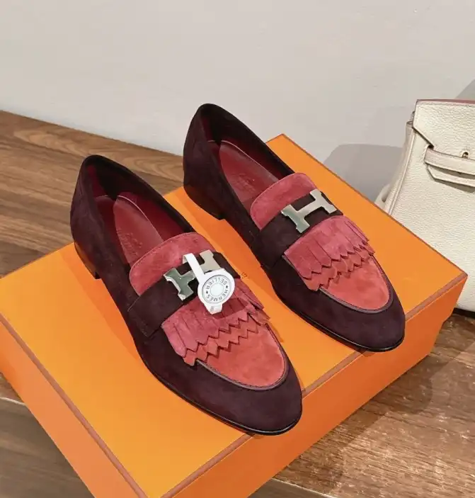 hype Hermes Leather Shoes