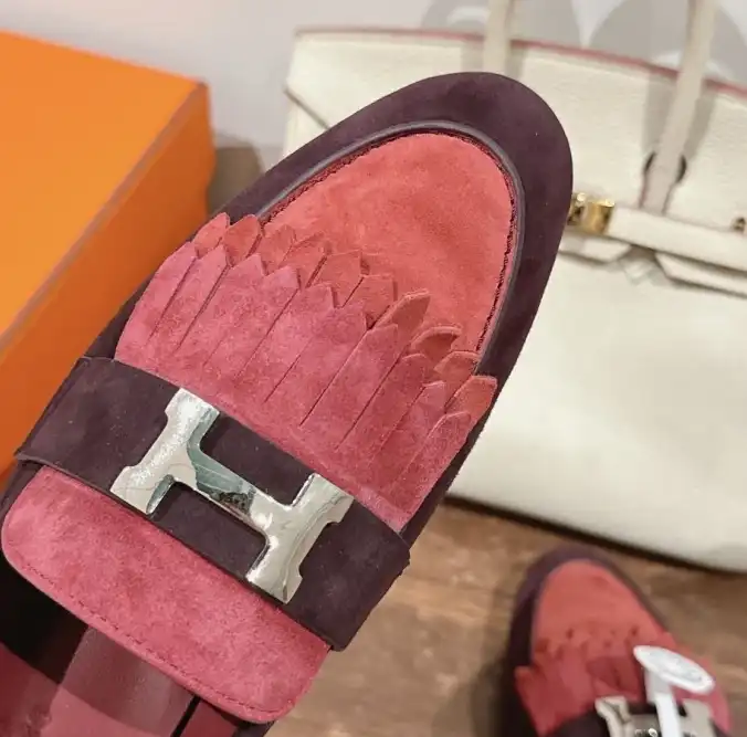 hype Hermes Leather Shoes