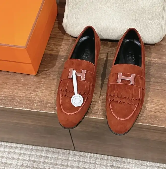 hype Hermes Leather Shoes