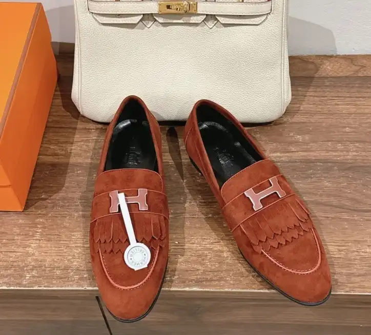 hype Hermes Leather Shoes