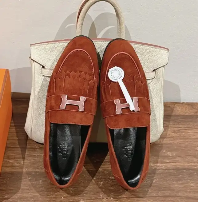 hype Hermes Leather Shoes