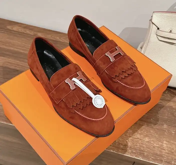 hype Hermes Leather Shoes