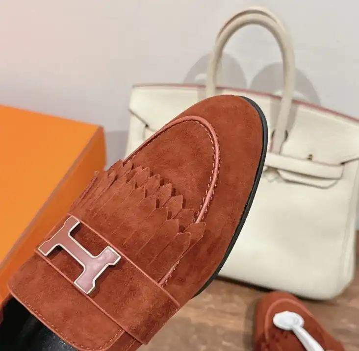 hype Hermes Leather Shoes