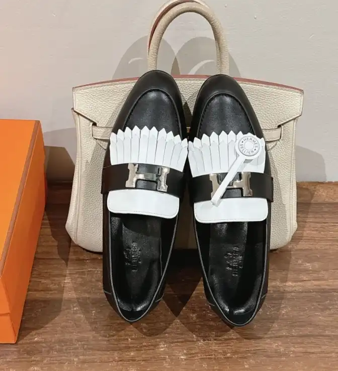 hype Hermes Leather Shoes