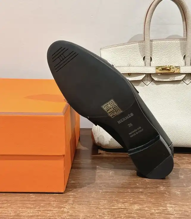 hype Hermes Leather Shoes