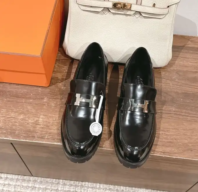 hype Hermes Leather Shoes