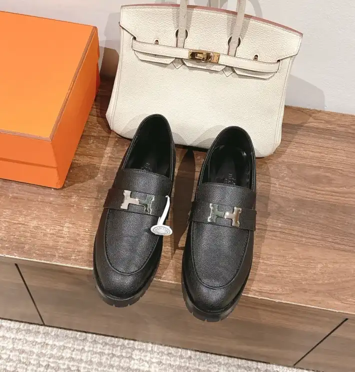 hype Hermes Leather Shoes