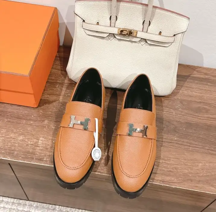 hype Hermes Leather Shoes