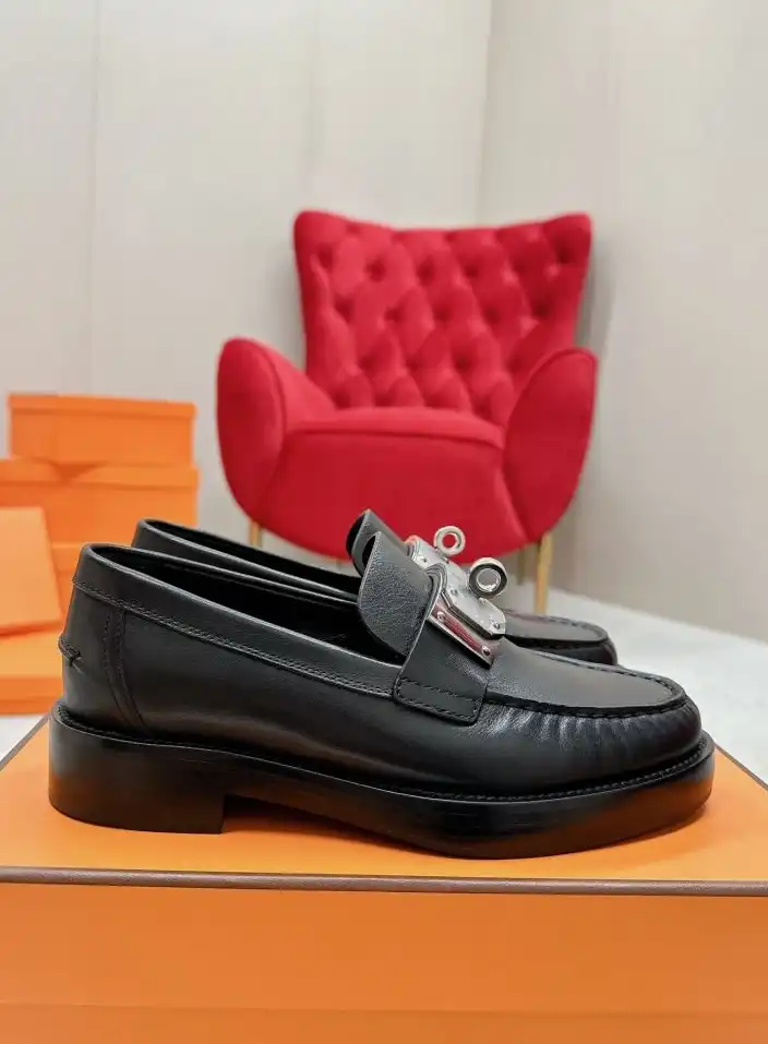 hype Hermes Leather Shoes