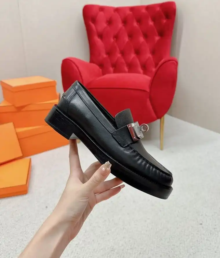 hype Hermes Leather Shoes