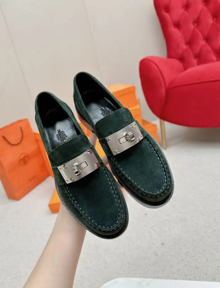 hype Hermes Leather Shoes