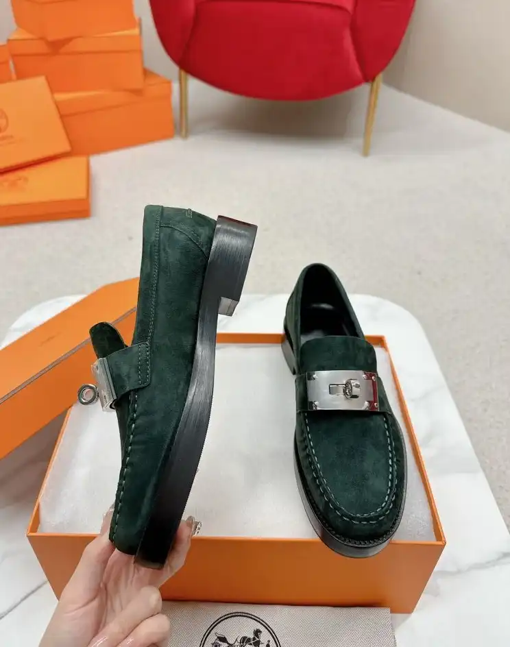 hype Hermes Leather Shoes