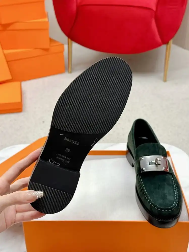 hype Hermes Leather Shoes