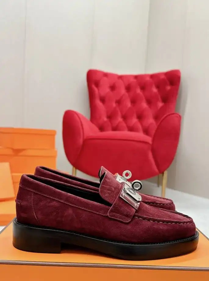 hype Hermes Leather Shoes