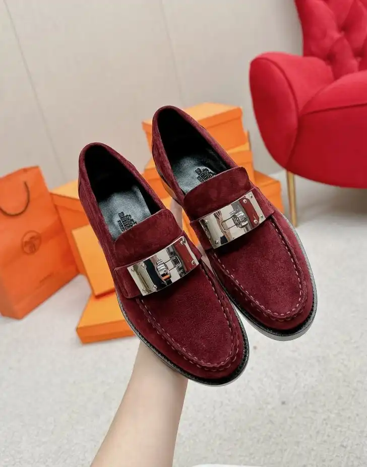 hype Hermes Leather Shoes