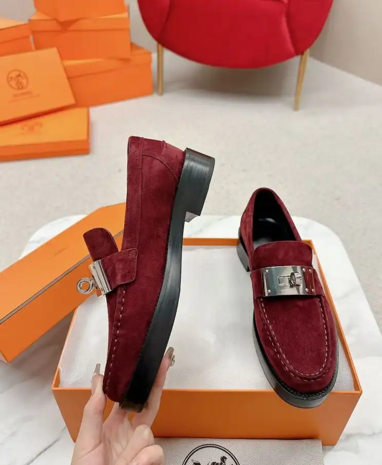 hype Hermes Leather Shoes