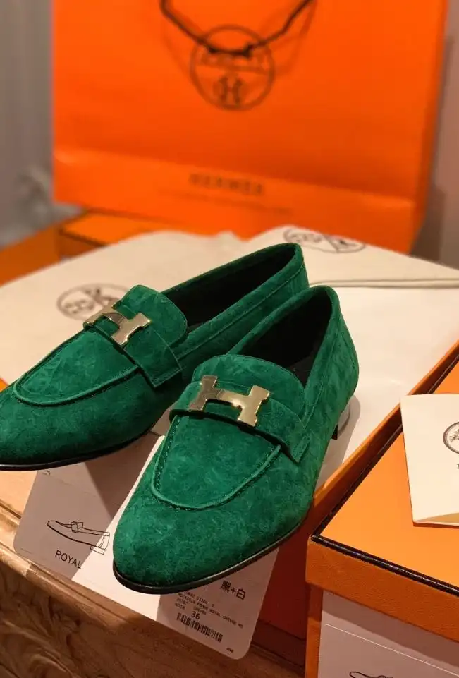 hype Hermes Leather Shoes