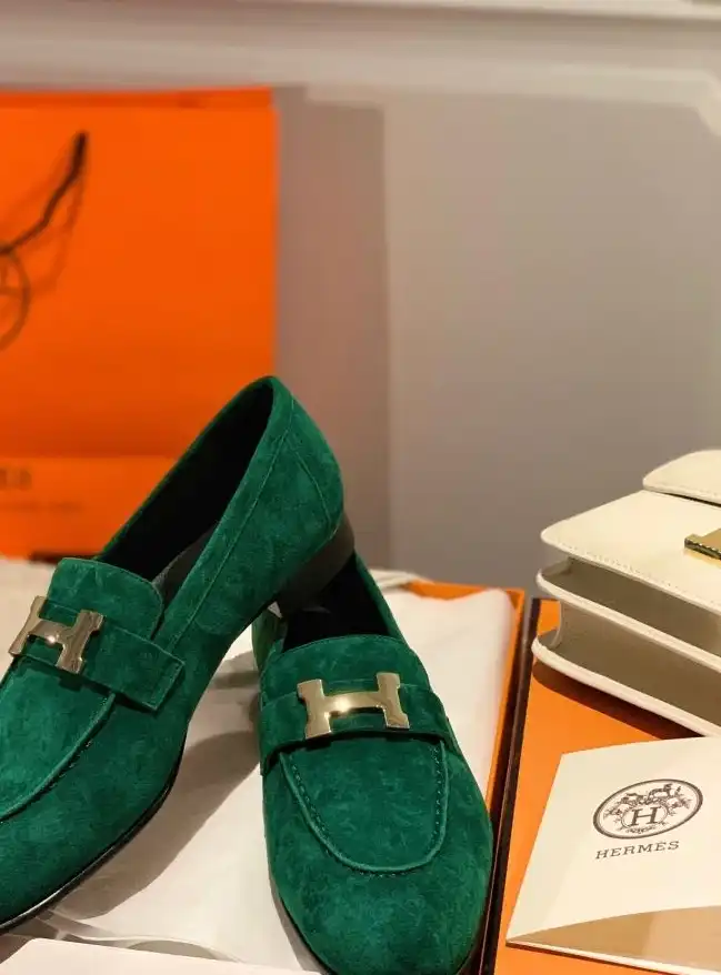 hype Hermes Leather Shoes