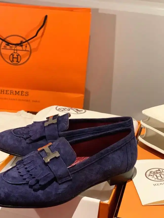 hype Hermes Leather Shoes