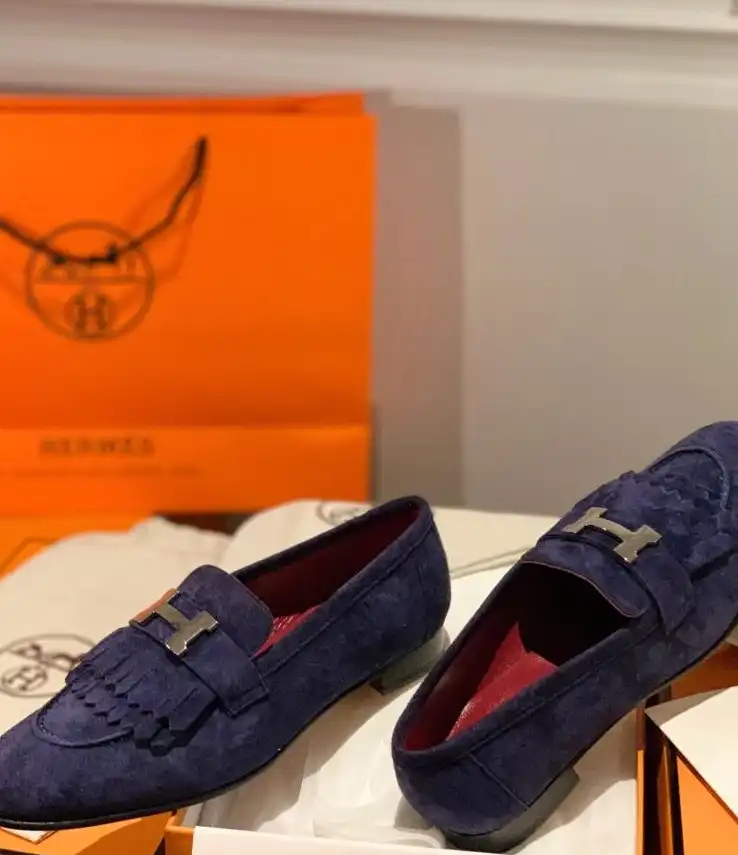 hype Hermes Leather Shoes