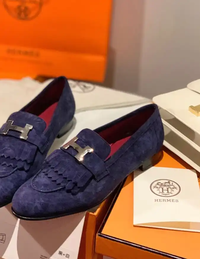 hype Hermes Leather Shoes