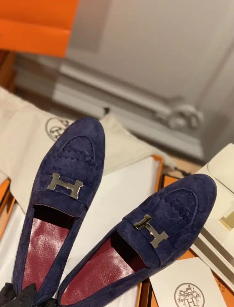 hype Hermes Leather Shoes